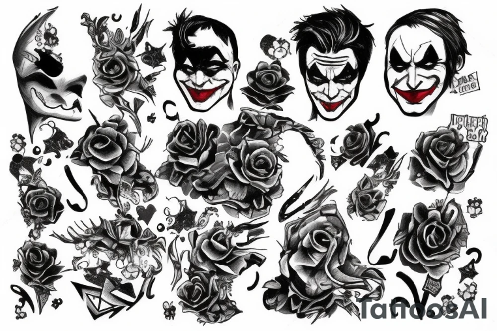 Joker with berete tattoo idea