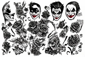 Joker with berete tattoo idea
