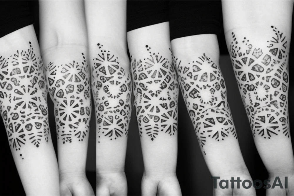 cloud with snowflake tattoo idea