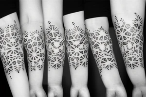 cloud with snowflake tattoo idea