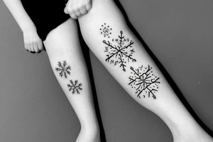cloud with snowflake tattoo idea