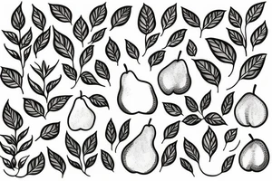 Pear tree window tattoo idea