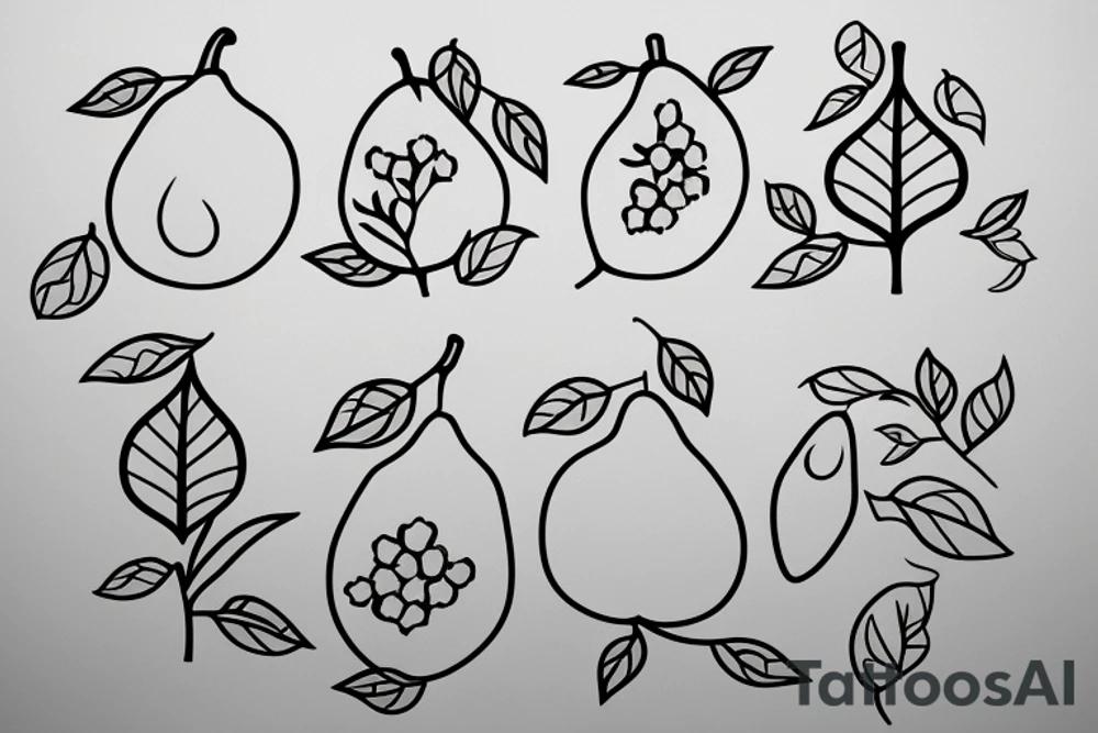 Pear tree window tattoo idea