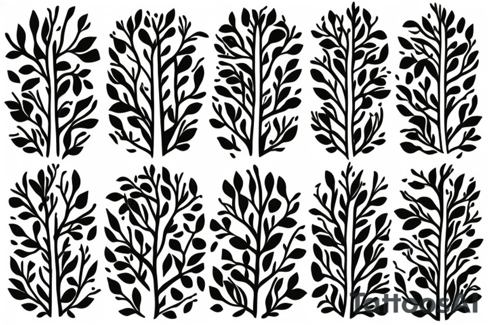 Pear tree window tattoo idea