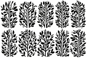 Pear tree window tattoo idea