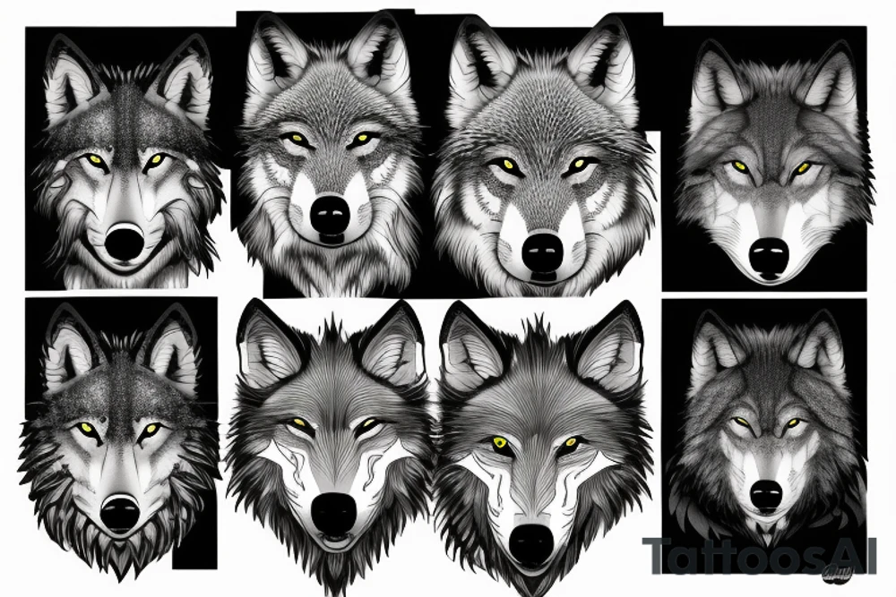 A Full wolf Face with unique eyes.
A mane that leaves an impression. tattoo idea A Full wolf Face with unique eyes.
A mane that leaves an impression. tattoo idea