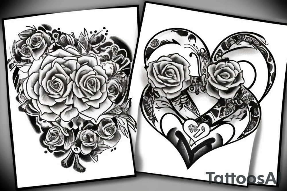 couple lovers tattoo idea
