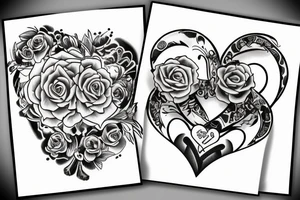 couple lovers tattoo idea