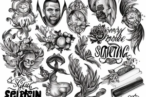 Burning design through the skin with bible verses inside tattoo idea