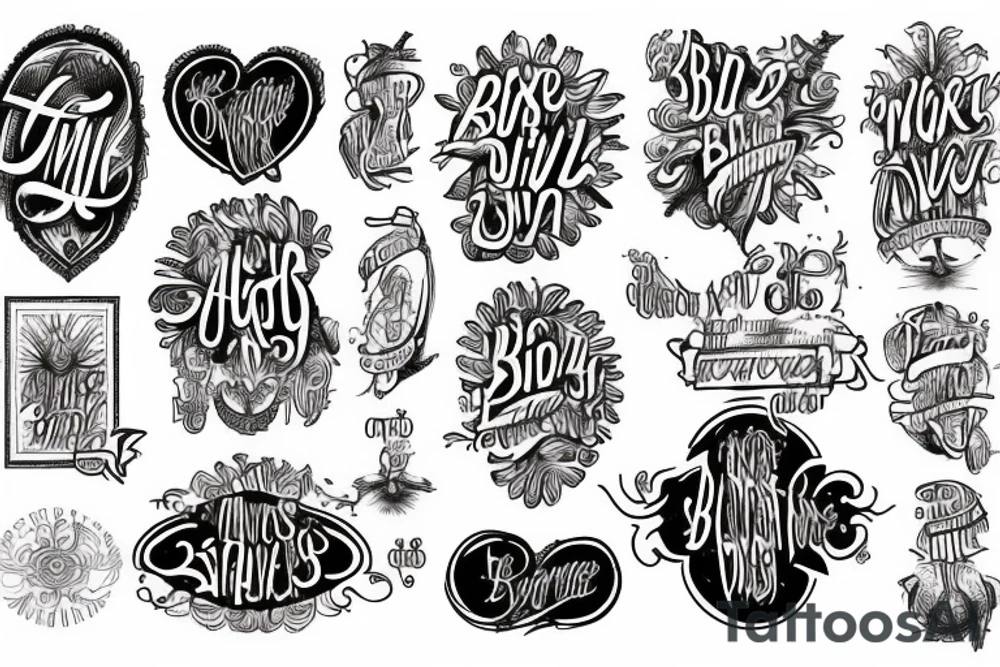 Burning design through the skin with bible verses inside tattoo idea