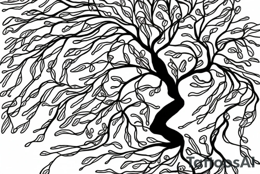 Wave lighting tree see relaxtion tattoo idea