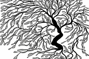 Wave lighting tree see relaxtion tattoo idea