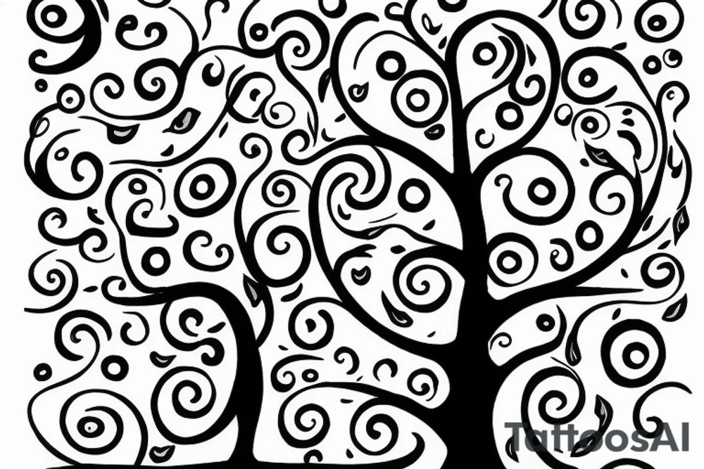 Wave lighting tree see relaxtion tattoo idea
