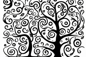 Wave lighting tree see relaxtion tattoo idea