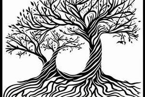 Wave lighting tree see relaxtion tattoo idea