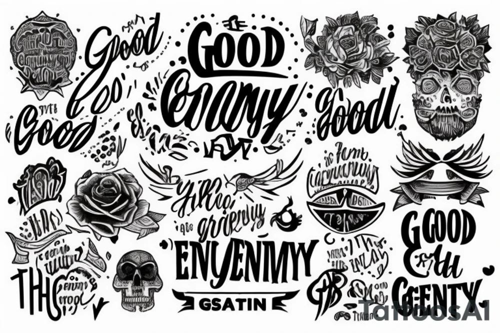 The quote „Good is the enemy of great“ tattoo idea