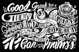 The quote „Good is the enemy of great“ in old school style tattoo idea