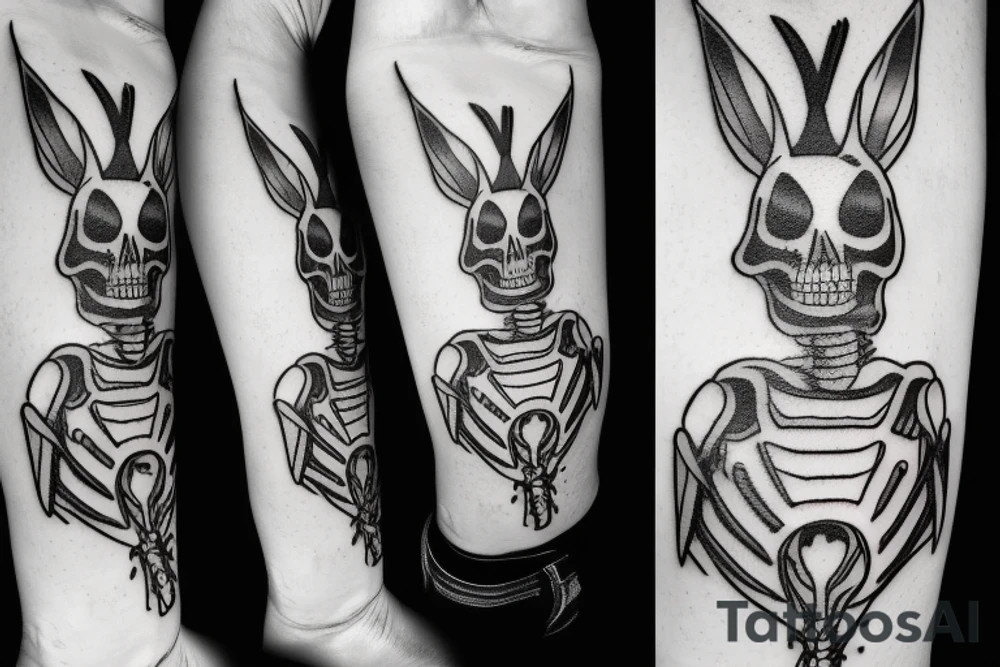 jackrabbit skeleton tattoo idea
