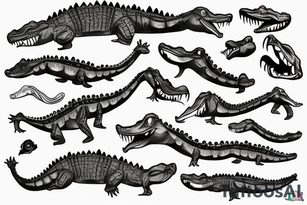 crocodile tattoo idea