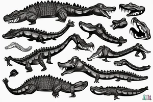 crocodile tattoo idea