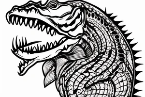 crocodile shoulder tattoo tattoo idea