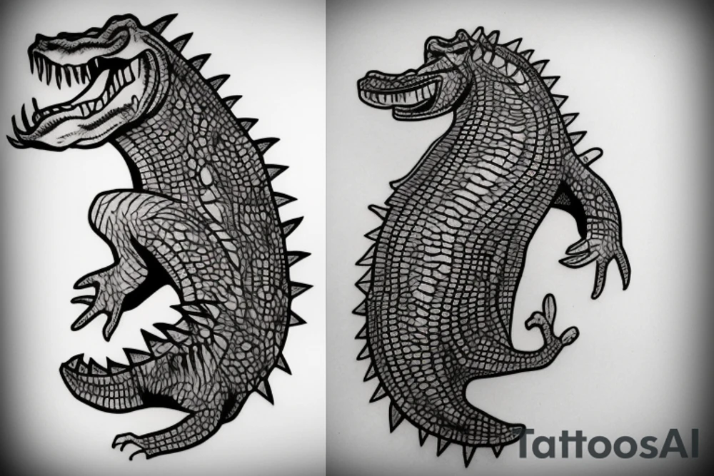 crocodile shoulder tattoo tattoo idea