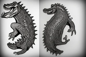 crocodile shoulder tattoo tattoo idea