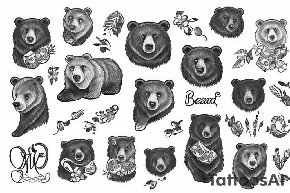 cool bear tattoo idea