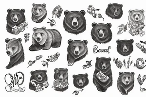 cool bear tattoo idea