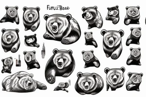furious bear tattoo idea