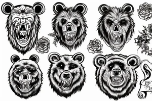 monster bear tattoo idea