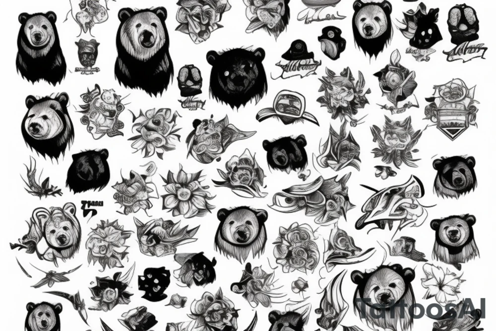 some bear from different universes tattoo idea
