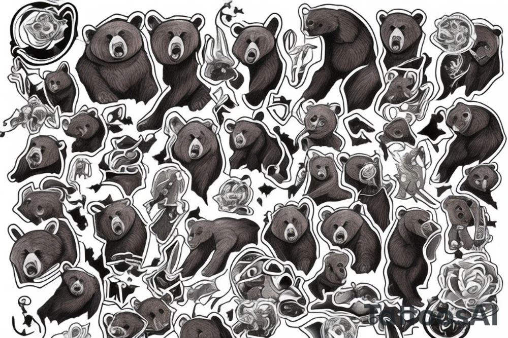 some bear from different universes tattoo idea