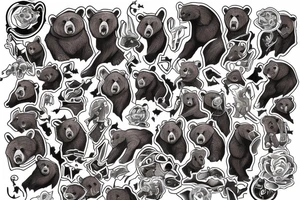 some bear from different universes tattoo idea
