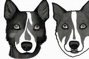 Australian cattle dog with light face tattoo idea