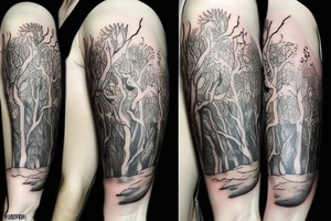 Forest sprite's sitting on tree of life tattoo idea
