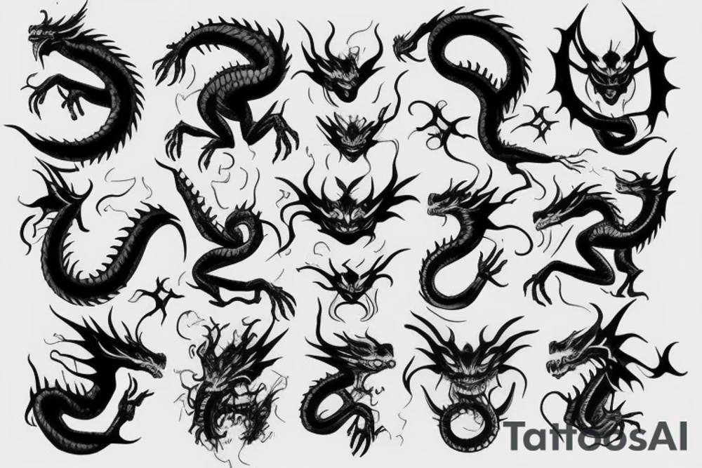 Dragon demon tattoo idea