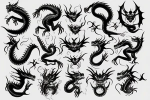 Dragon demon tattoo idea