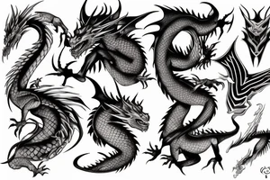Dragon demon tattoo idea