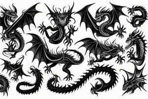 Dragon demon tattoo idea
