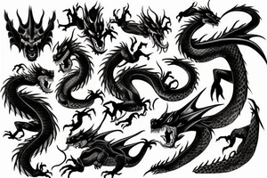 Dragon demon tattoo idea