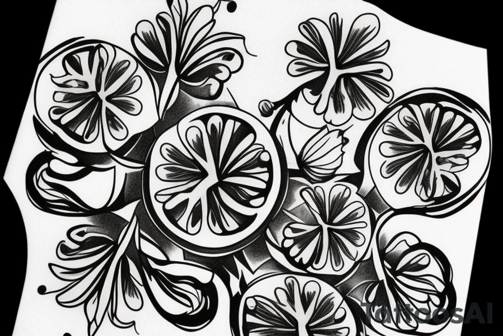 8 and four-leaf clover tattoo idea
