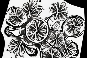 8 and four-leaf clover tattoo idea
