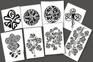 8 and four-leaf clover tattoo idea