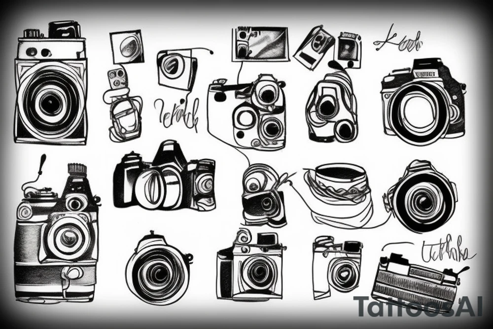 Man behind camera tattoo idea