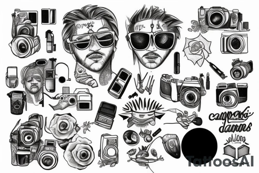 Man behind camera tattoo idea
