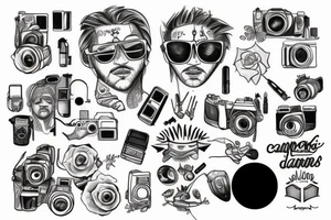 Man behind camera tattoo idea