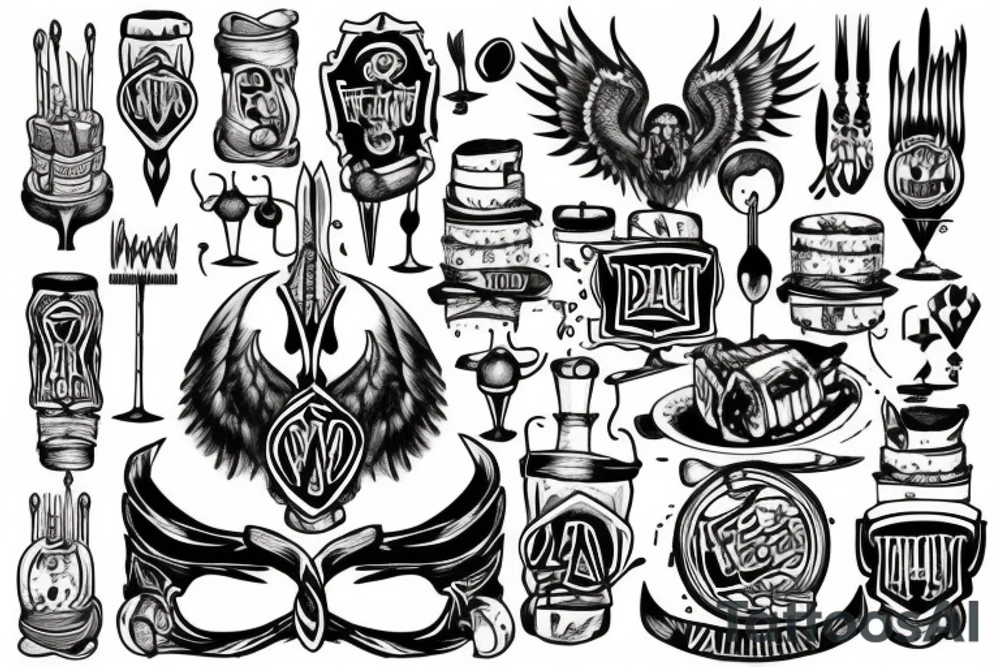 Dining in Valhalla tattoo idea