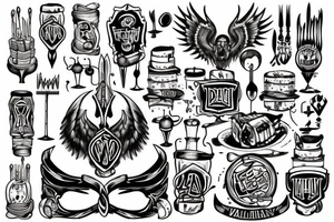 Dining in Valhalla tattoo idea