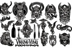 Viking Dining in Valhalla tattoo idea